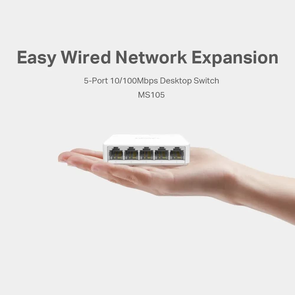 Mercusys MS105 commutateur réseau non-géré fast ethernet (10/100) blanc