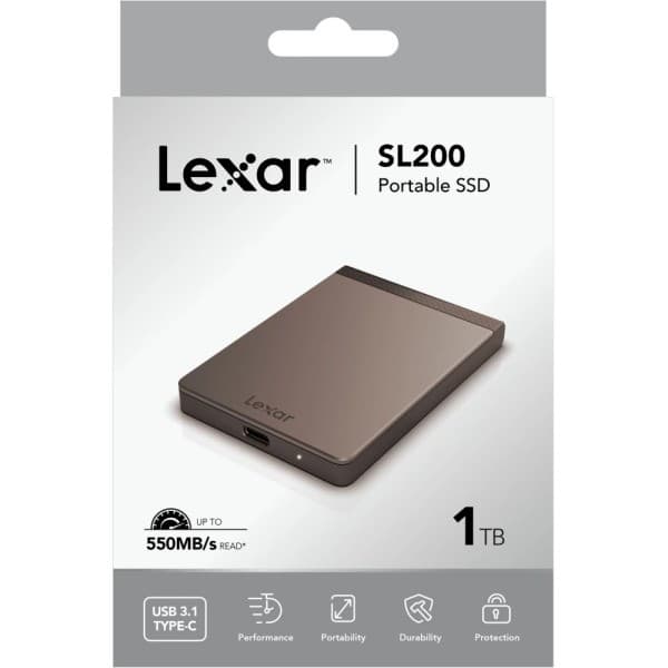 Lexar SL200 SSD 1 To Disques durs externe type C USB3.1